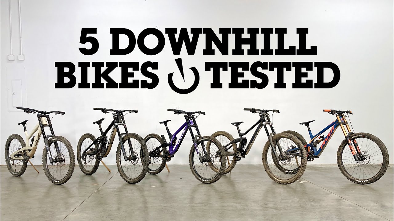 5 Downhill Bikes Reviewed - Vital MTB Test Sessions - YouTube