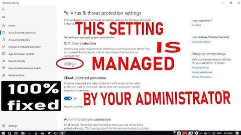 How to fix This settings is managed by your administrator in Window 10 all version