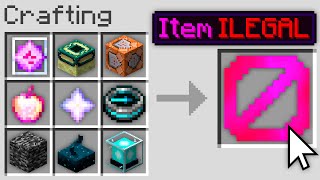 Minecraft pero puedo Craftear ITEMS ILEGALES...  ⚠