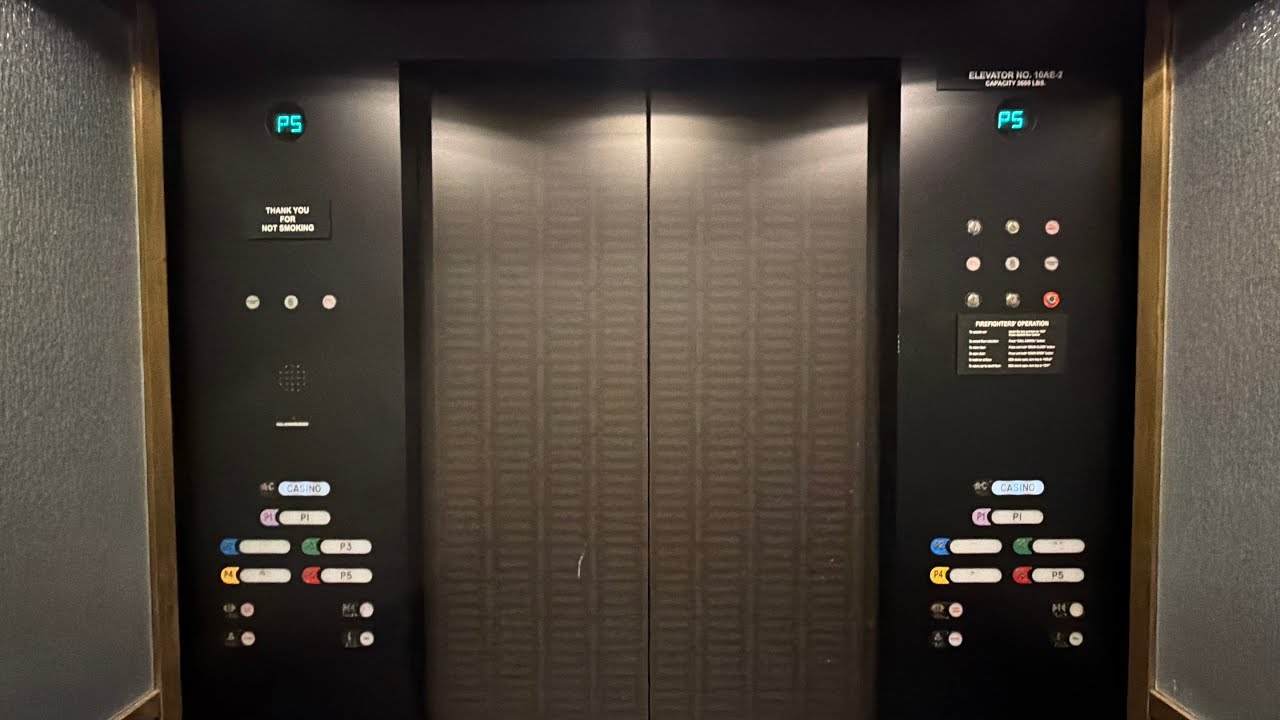 LOVE THEM BUTTONS OTIS Traction Elevators @ Cedar Garage, Foxwoods Hotel and Casino Mashantucket, CT