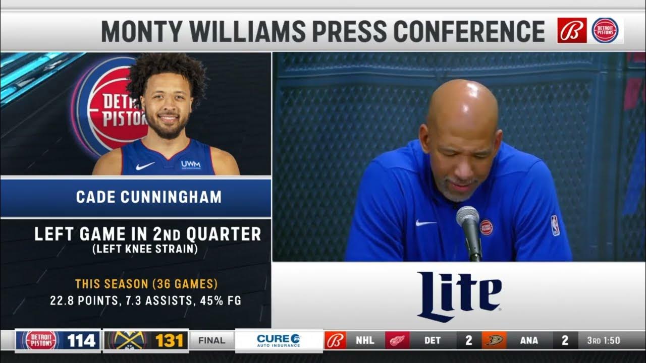 Monty Williams PostGame Interview Detroit Pistons vs Denver Nuggets