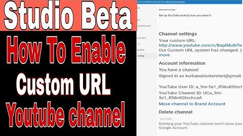 How To Enable Custom URL Youtube Channel || Studio Beta 2020