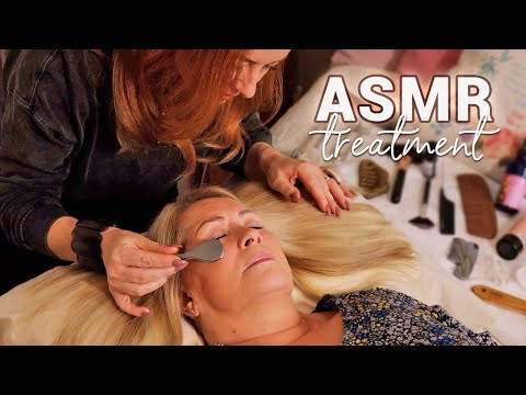 ASMR Scalp Massage & Facial Triggers ✨ Hair Brushing, Face Tapping, Ear Touching, Oils & White Noise