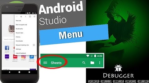 how to create menus in android studio