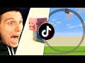 Paluten REAGIERT auf Ich teste 9 virale MINECRAFT TikToks! MINECART LOOPING