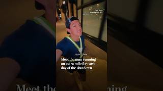 This man is running a mile for each day of the shutdown
