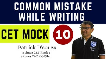 Common Mistake while writing CET Mock#10 | Crack CET | Patrick D