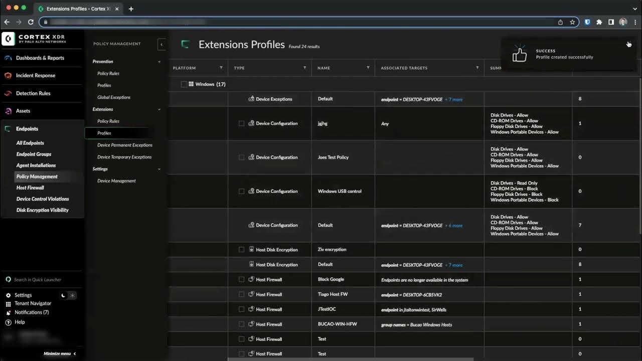 Cortex XDR HowTo Video Device Control YouTube