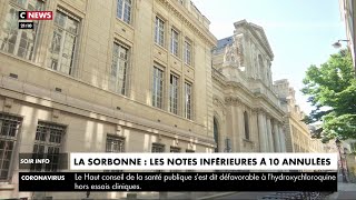 La Sorbonne : les notes inférieures à 10 annulées
