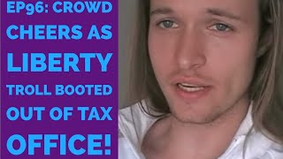 Crowd cheers as Liberty Troll booted from FL tax office!