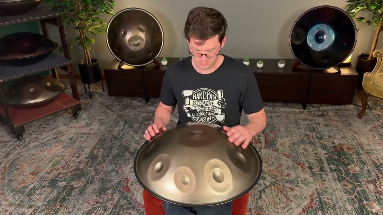 D Ashakiran 11 Handpan in Ember Steel | Isthmus Instruments