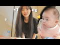 VLOG 리얼극한육아🚨이유식 광기🔥먹성최강 아가먹방🍚옷+가방쇼핑,6개월 아기육아🐥