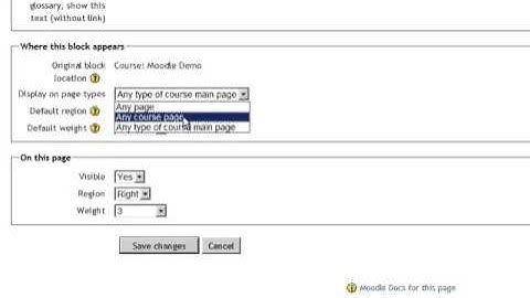 Moodle Random Glossary Block