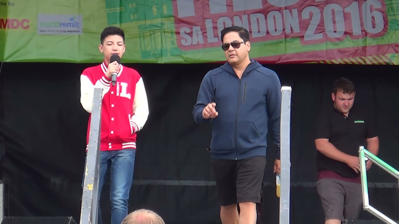 Martin Nievera and Darren Espanto at the 'Barrio Fiesta Sa London 2016' (Original Footage)