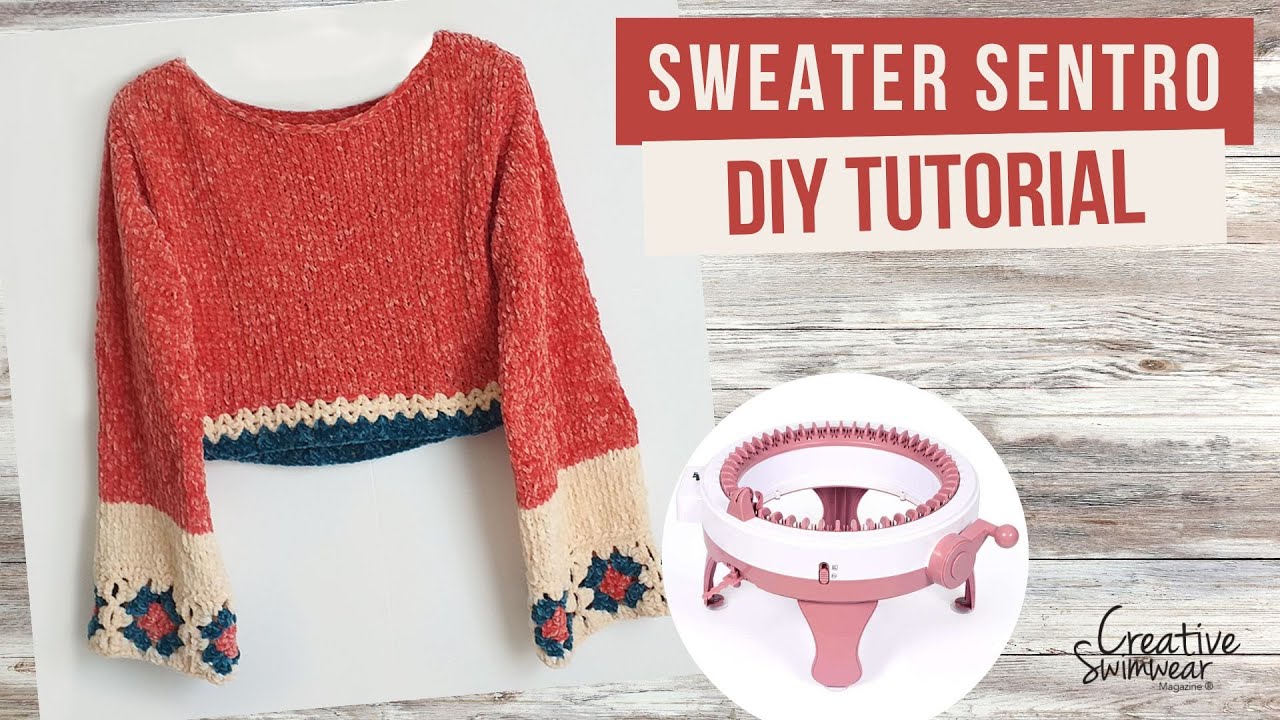 How To Knit A Sweater On Sentro Or Addi Knitting Machine - Change Color On  Sentro Machine! - Youtube