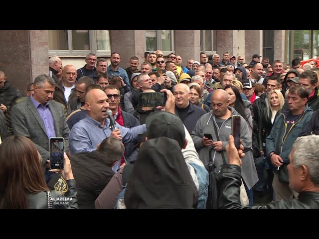 احتجاجات في بلغراد بعد إنشاء شركتين عامتين جديدتين