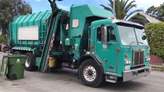 L.A.’s Sanitation diesel Octo 320 Amrep Peterbilt collection recycling! (36828)