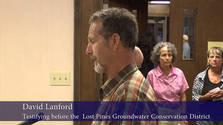 David Lanford   Testifying before the  Lost Pines ...
