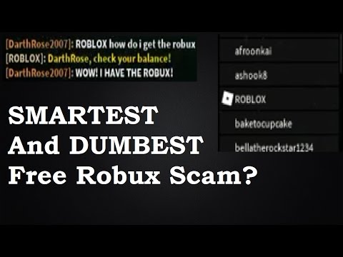 Smartest And Dumbest Free Robux Scam Youtube - the smartest roblox scam ever youtube