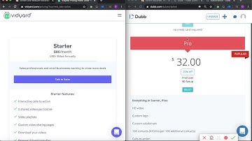 Vidyard Pricing vs. Dubb Pricing - Compare the Costs (@DubbSupport )