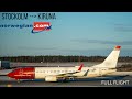 FULL FLIGHT | NORWEGIAN | STOCKHOLM TO KIRUNA | BOEING 737-800(WL) | INFLIGHT SERIE EP.15
