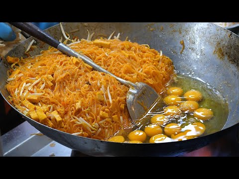 태국에서 가장 유명한 팟타이, 줄서서 먹는 곳 / most famous pad thai - thai street food