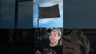 My neighbor put up a solid black American Flag, turns out he might want to kill me. #trump