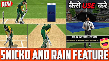 How To Use Rain And Snico Feature | Real Cricket 18 1.9 Update | Use Ultra Edge Real Cricket 18