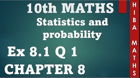 10th maths chapter 8 exercise 8.1 question 1 | TN samacheer hiba maths