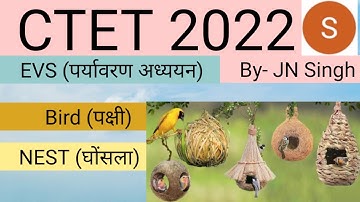 ctet 2022 | birds nest | पक्षियों के घोंसला | evs ncert | by JN Sir