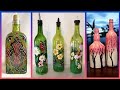 Beautiful reuse painted bottle decoration