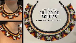 Collar de aguilas  🕊 en  mostacilla / chaquira PASO A PASO