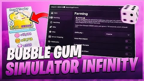 NEW Bubble Gum Simulator INFINITY Script *NO KEY* - Auto Secret, Auto Bubble, Auto Claw & More! 🫧🐶