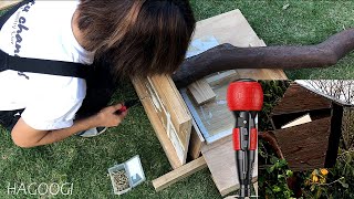 簡単！廃材と流木で妖怪ポストをDIY 凄い電動ドライバーHAGOOGIを使う