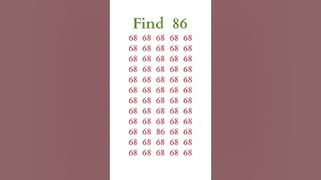 Can you find 86 in 5 sec? #braintestsolution #brainmasti #game #quiz #maths #puzzle #mathematics