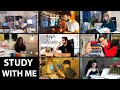 Study with me mashup  8 hours  rain sounds music in breaks 4k