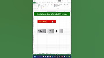 How to Insert Current Date & Time Quickly in Excel.