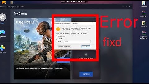 TENCENT GAMING BUDDY-ERROR REPORT || PROBLEM FIXED (error code- C579F474F3CA9EFB28A6E2750985A677)