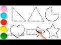 Shapes Drawing for Kids, Learn 2d Shapes, Colors for Toddlers, Preschool Learning Part - 115
