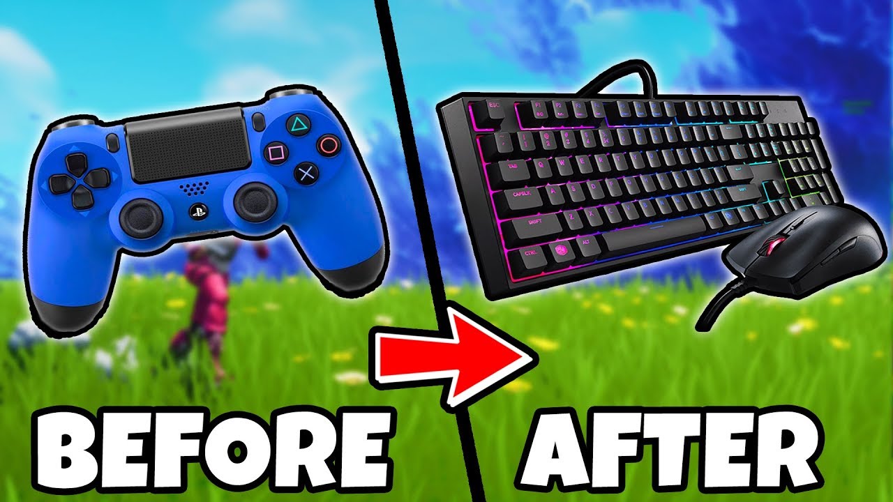 PS4 Player Plays Fortnite for the FIRST TIME on Keyboard ...