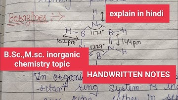 Borazine or Inorganic Benzene - synthesis, structure , properties Inorganic chemistry M.sc. 3rd sem