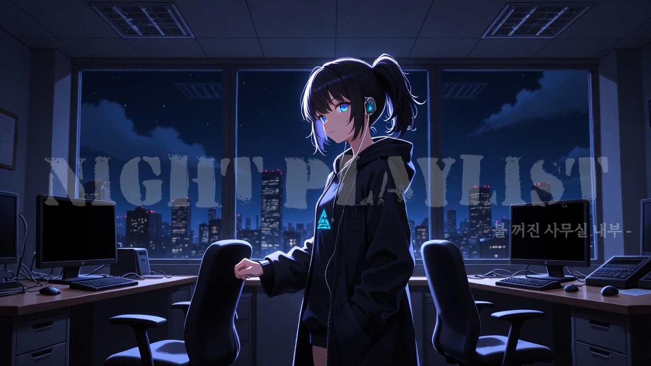 「Playlist」불 꺼진 사무실 내부