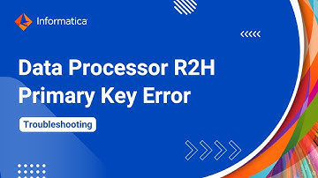 Data Processor R2H Primary Key Error
