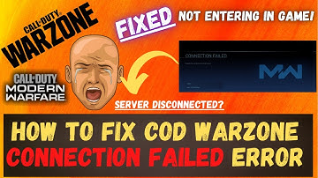 How To Fix COD Warzone Connection Failed Error 100% Working method 2021 |COD Connection Failed Error
