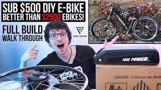 Electrify Your Bike For Under $500! - YOSE POWER E-Bike Conversion Kit Review & Test (Full Build)