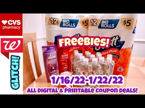 CVS & Walgreens Freebies & Glitch 1/16/22-1/22/22! All Digital & Printable Coupon Deals!