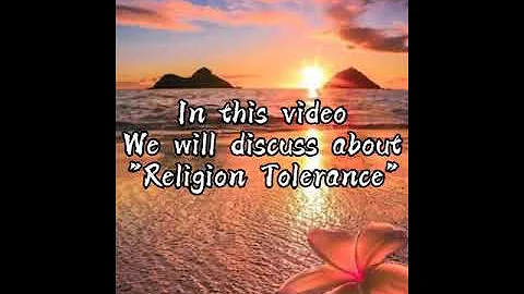 Project Advanced Writing " Religious Tolerance"