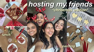 Hosting my friends for christmas!! Painting, baking, cute matching pjs❄