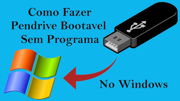 Como Fazer Um Pendrive Bootavel, Sem Programa. FACIL.