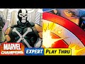 Marvel champions expert play thru with captain america vs crossbones